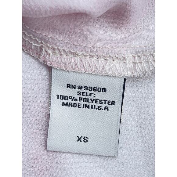 Willow Tie Dye Cowl Neck Silk Like Cami Julia Top in Blush & White - Size XS - Picture 7 of 9